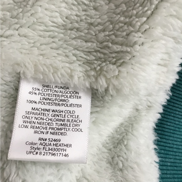 Faded Glory Jacket Coat Green Hoodie White Faux Fur Size Medium $30 - Picture 11 of 13